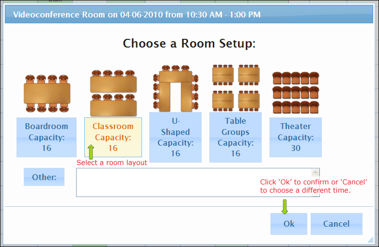Choose a room layout