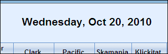 Use the calendar icon to change the date
