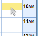 Click and drag on an empty timeslot